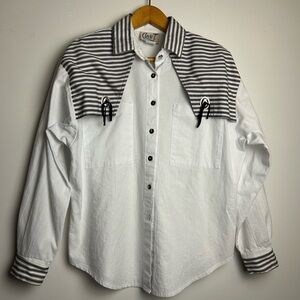 VTG Circle T by Marilyn Lenox Western Shirt Women Sz 12 Button Down cowgirl